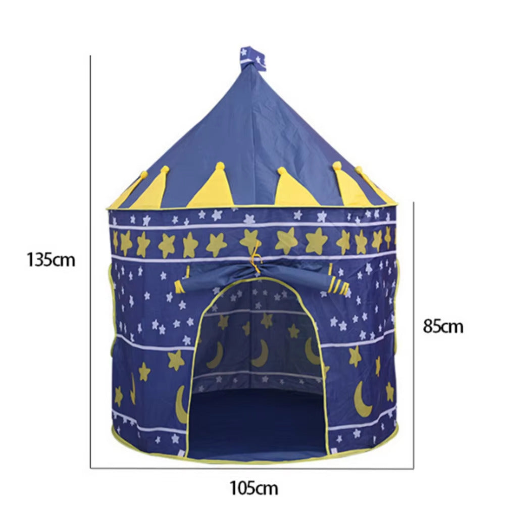 Kids Folding Castle Play Tent House for Indoor and Outdoor Play - Blue-Pink - Odeez | Educational Toys Pakistan 
