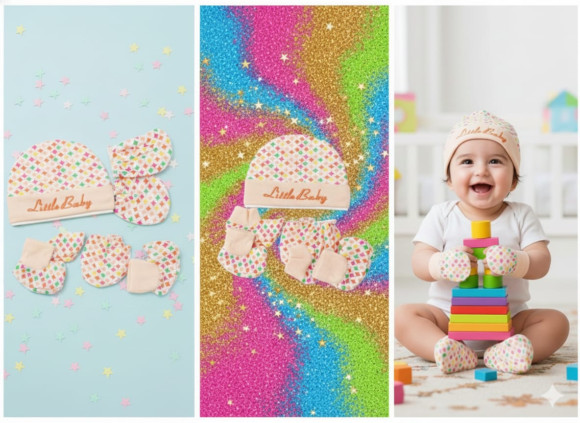 Little Baby Cap and Socks Gift Set - 486