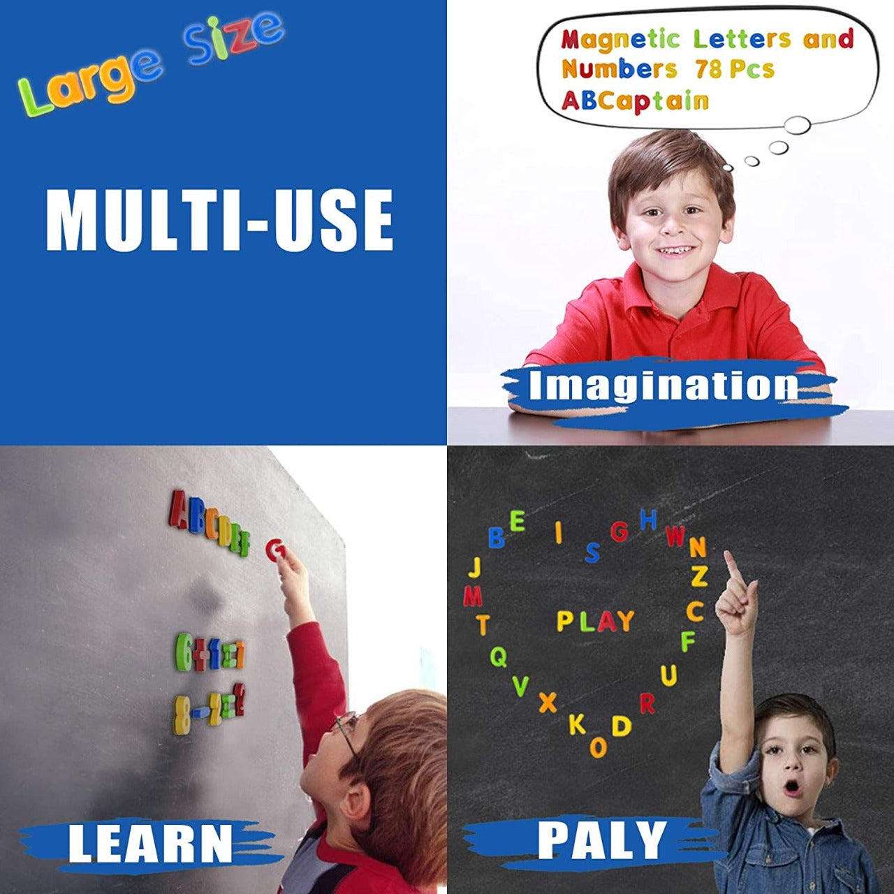 My First Magnetic Letters & Numbers Jar Blocks Large - 52A - Default Title - Odeez | Educational Toys Pakistan 