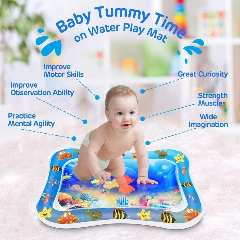 Inflatable Rectangle Water Play Mat for Infants - 885 - Default Title - Odeez | Educational Toys Pakistan 