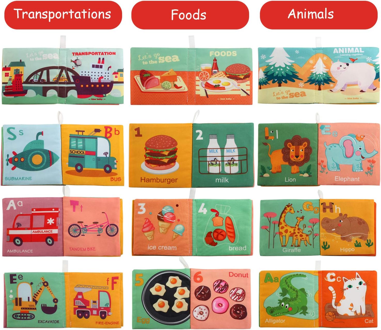 Kids Melody 6in1 Baby Learning Cloth Book - 971 - Default Title - Odeez | Educational Toys Pakistan 