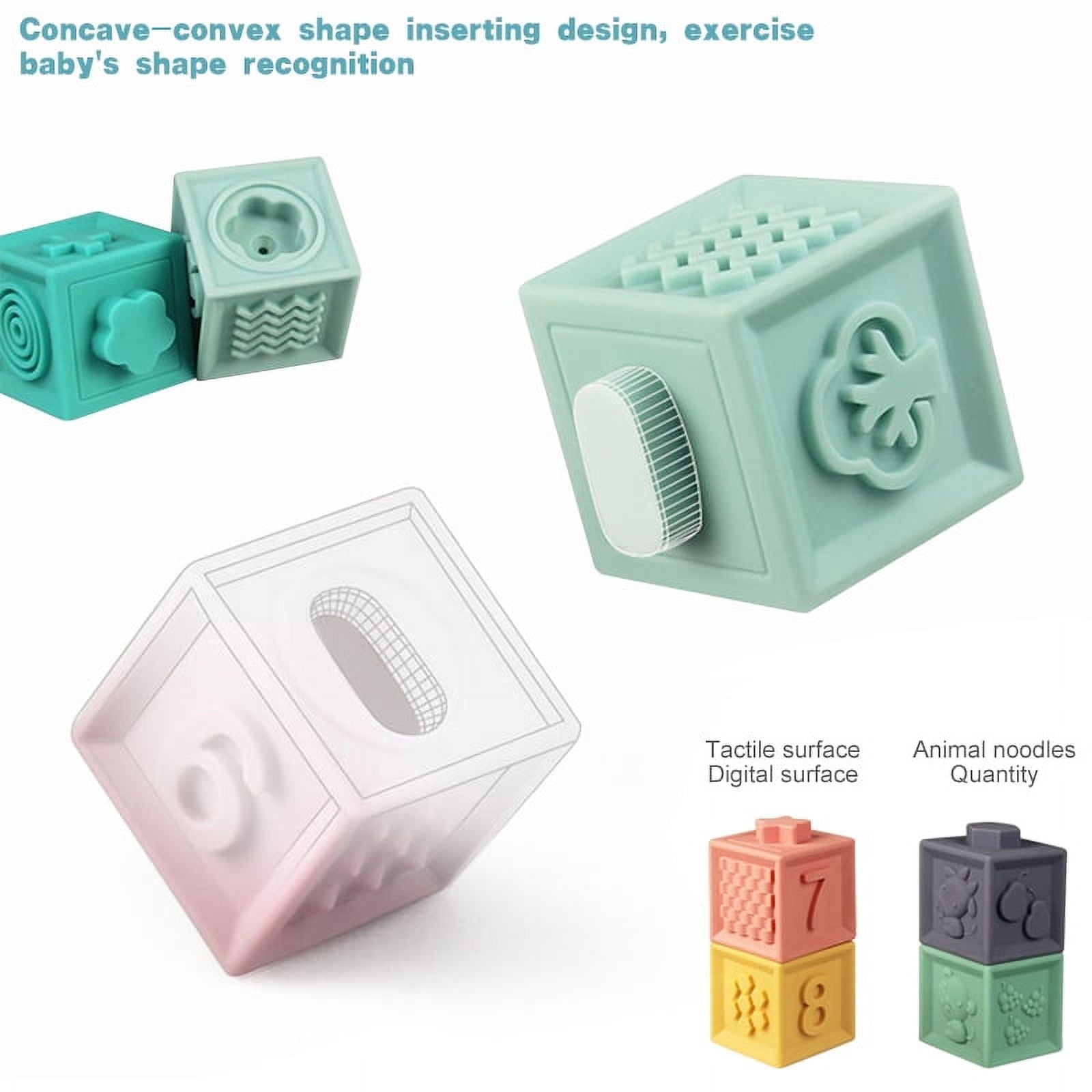 Baby Soft Gum Building Blocks 6 pieces - 080 - Default Title - Odeez | Educational Toys Pakistan 