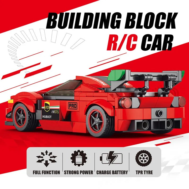 Red Racing Car RC Sports Building Blocks 279 pcs Set - 70051