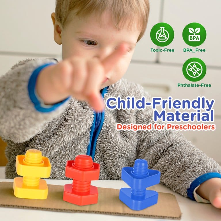 STEM Nuts and Bolts Building Blocks 18 pieces - 018 - Default Title - Odeez | Educational Toys Pakistan 
