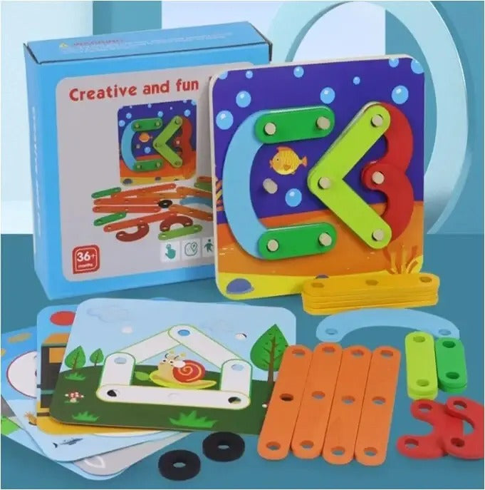 DIY Creative Pattern Combination Wooden Board - 657