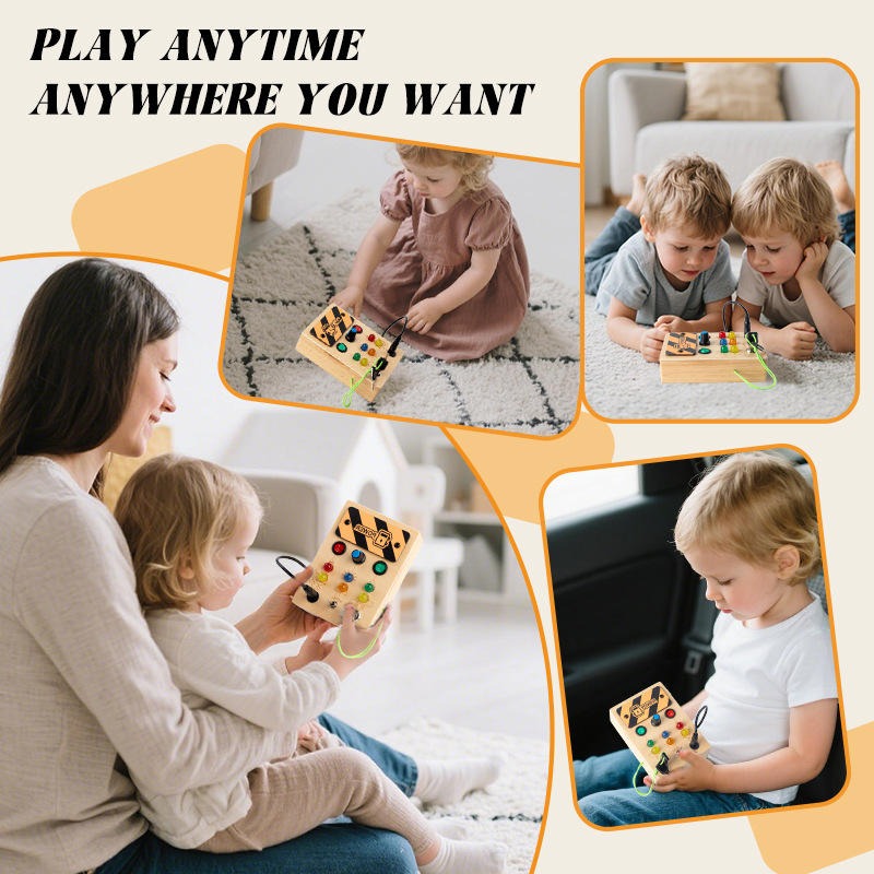 Wooden Busy Switch Board Real Sound Pretend Play Kit - 293