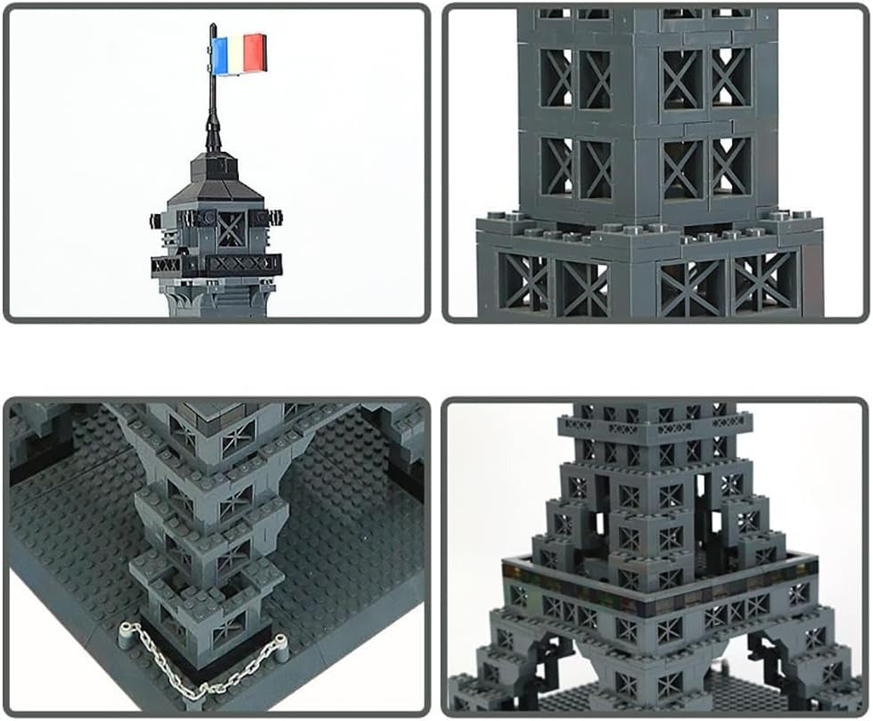 Eiffel Tower of Paris Building Blocks Model - 976 Pieces