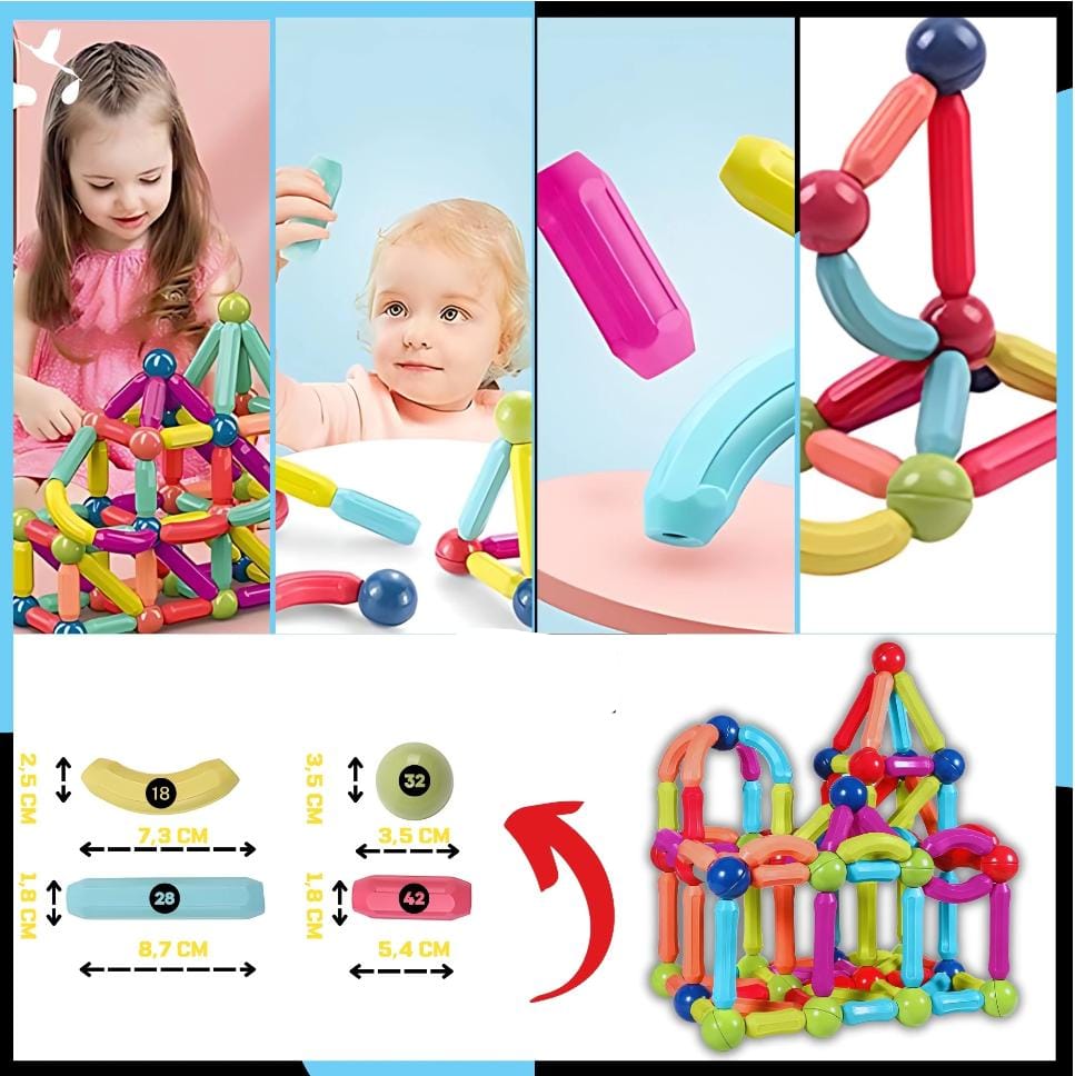 DIY Fun Pop Magnetic Sticks Building Puzzle - 420