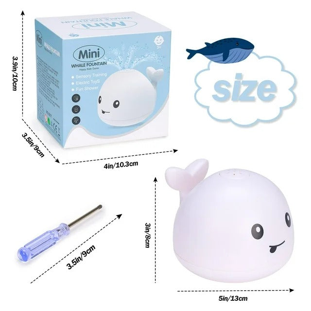 Whale Spray Water Bath LED Light Toy - 677 - Default Title - Odeez | Educational Toys Pakistan 