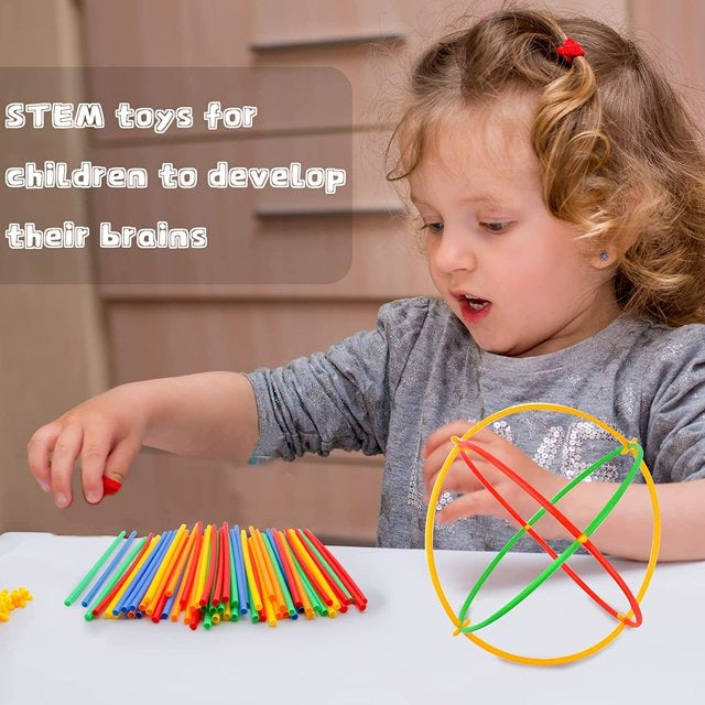 Straw Constructor STEM Building Blocks - 110 pieces - Default Title - Odeez | Educational Toys Pakistan 