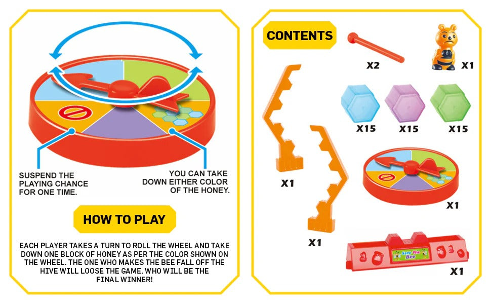 Save the Bee Activate Stacking and Tumbling Game - 788 - Default Title - Odeez | Educational Toys Pakistan 