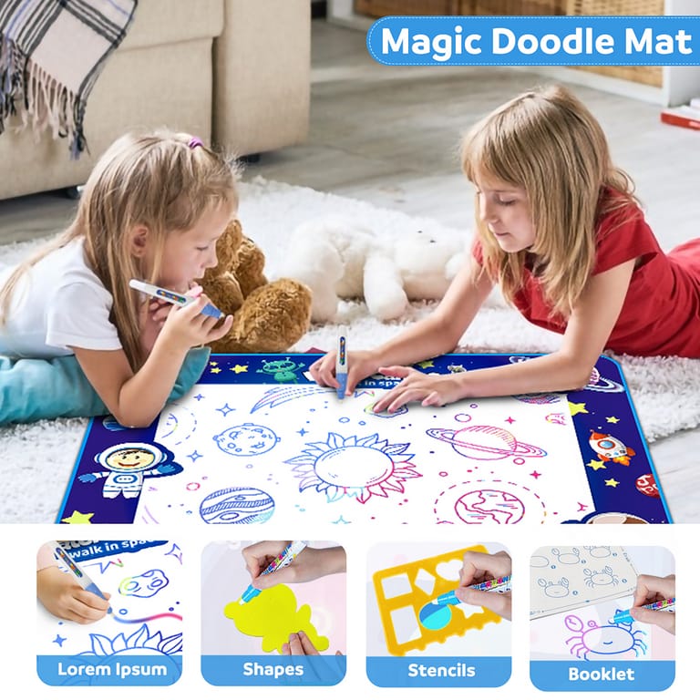 Magical Aqua Doodle Canvas Washable Drawing Mat - 682 - Default Title - Odeez | Educational Toys Pakistan 