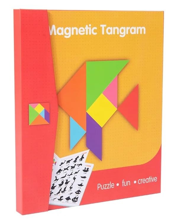 Wooden Tangram Magnetic Puzzle Pattern Book - 542 - Default Title - Odeez | Educational Toys Pakistan 