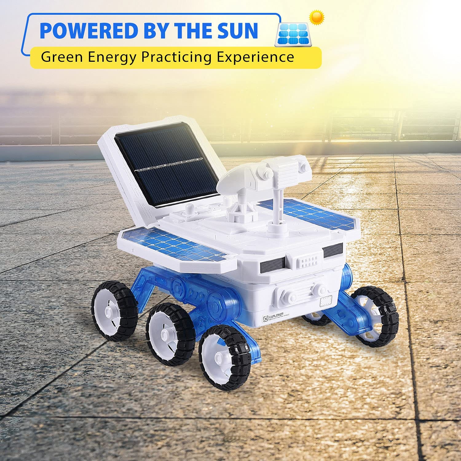 STEM DIY Solar Mars Exploration Car 4x4 - 6 Wheels - Default Title - Odeez | Educational Toys Pakistan 