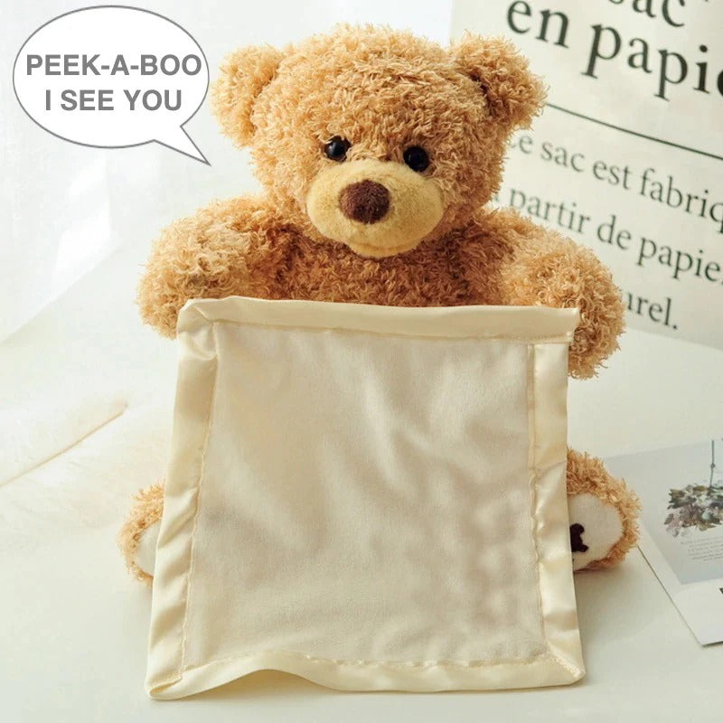 Peek A Boo Bear with Blanket Interactive Plush Teddy - 66B - Default Title - Odeez | Educational Toys Pakistan 