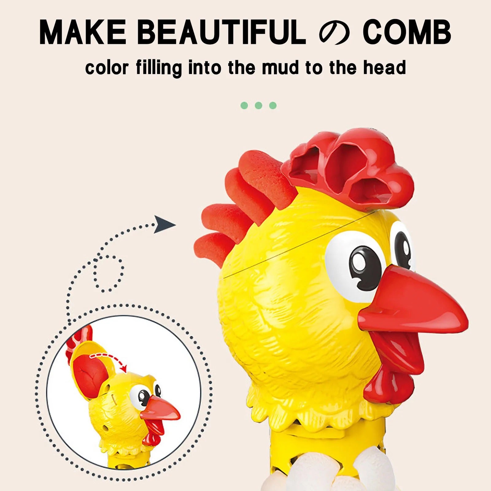 DIY Colorful Feathers Chicken Play Dough Laying Eggs - 286 - Default Title - Odeez | Educational Toys Pakistan 