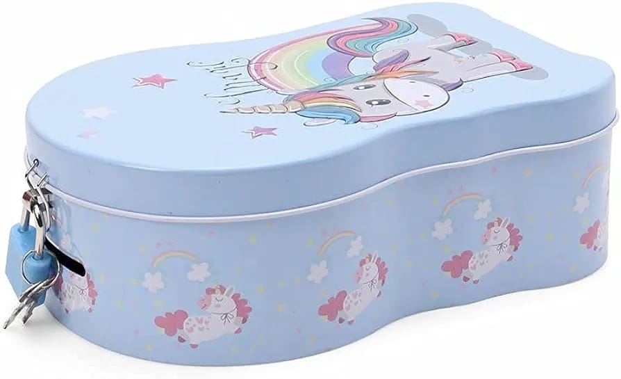 Cute Tin Money Saving Box for Girls Random Designs - CK0 - Default Title - Odeez | Educational Toys Pakistan 