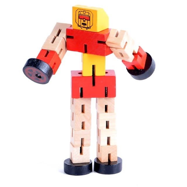 DIY Wooden Robot Transformation Twisting Blocks - 715 - Default Title - Odeez | Educational Toys Pakistan 