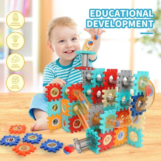 Pipeline Marble Ball Track Connecting Building Blocks - 125pcs - Default Title - Odeez | Educational Toys Pakistan 
