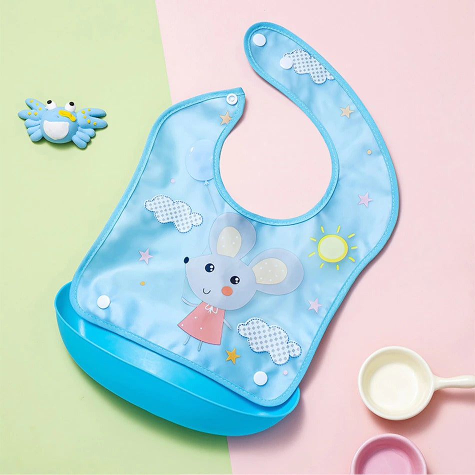Premium Washable Baby Food Bib/Aprons - 175 - Default Title - Odeez | Educational Toys Pakistan 