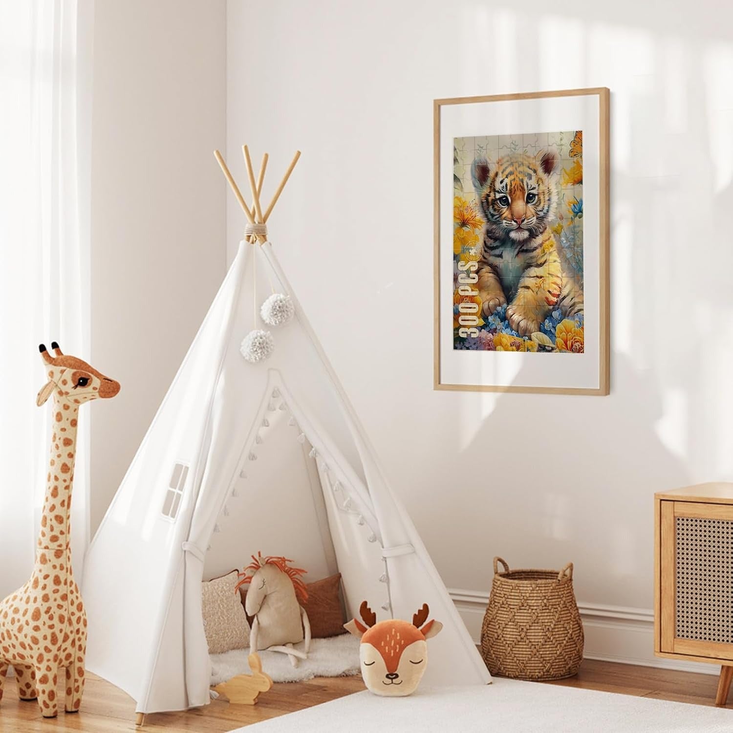 Cute Tiger Flower Grove Jigsaw Puzzles for Adults - 300 pieces - Default Title - Odeez | Educational Toys Pakistan 