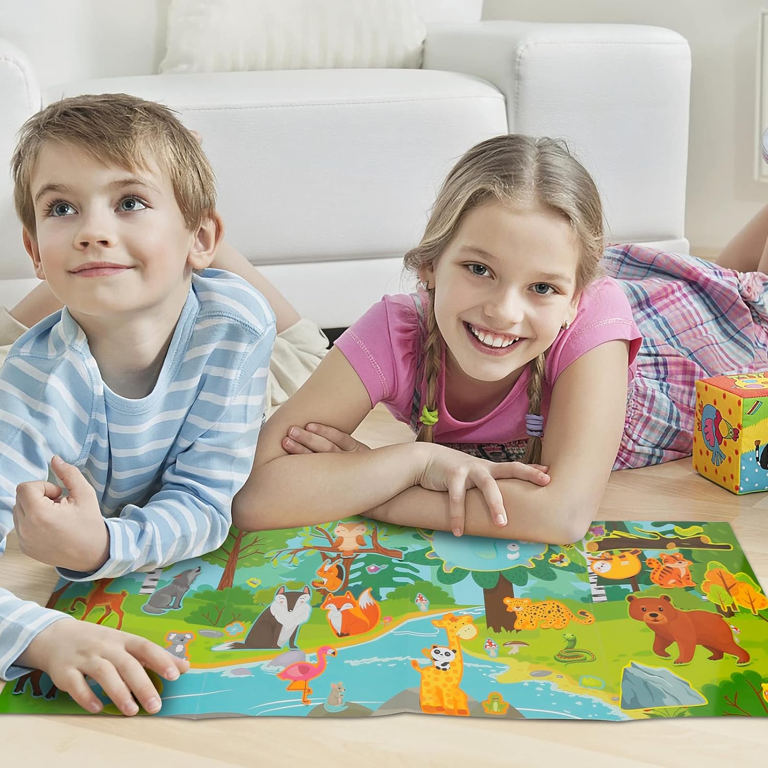 Cute Reusable Stickers Animal Place Book - 019 - Default Title - Odeez | Educational Toys Pakistan 