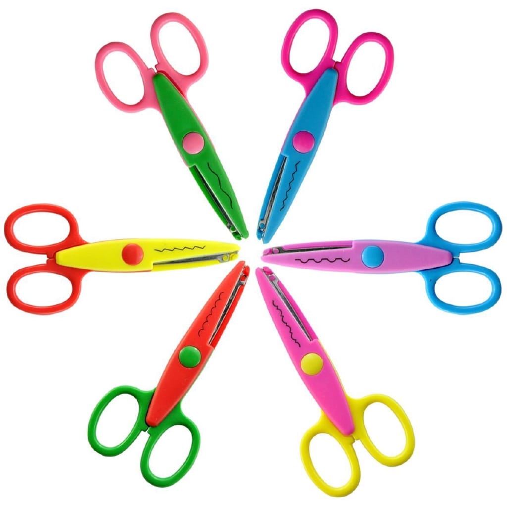 Craft Steel Lace Scissor for Kids Random Design - 017 - Default Title - Odeez | Educational Toys Pakistan 