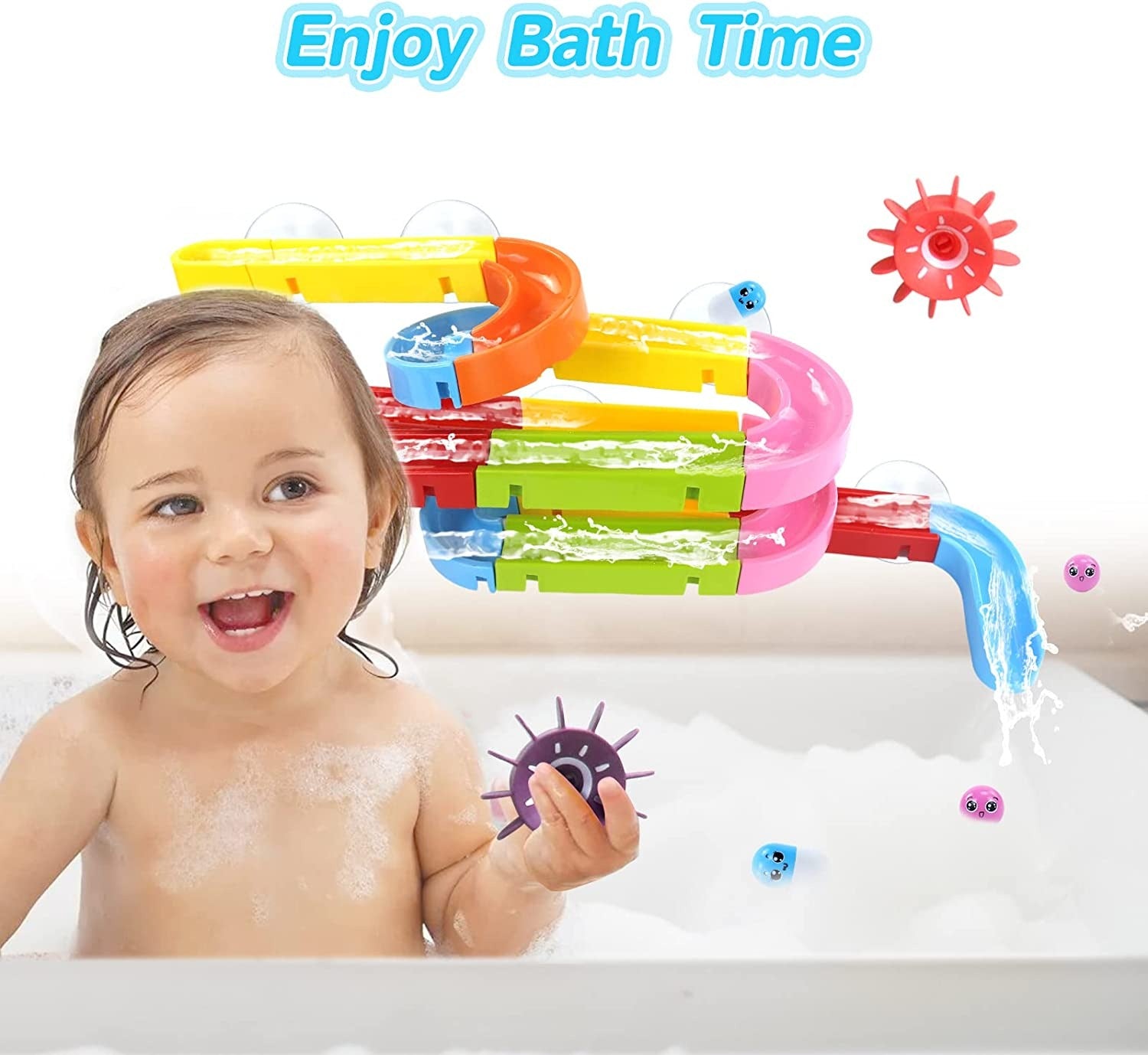 Bath Time Ball Track Water Play - 24 pieces - Default Title - Odeez | Educational Toys Pakistan 