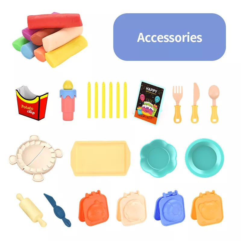 DIY Delicious Burger & Cake Clay Machine Set - 002 - Default Title - Odeez | Educational Toys Pakistan 