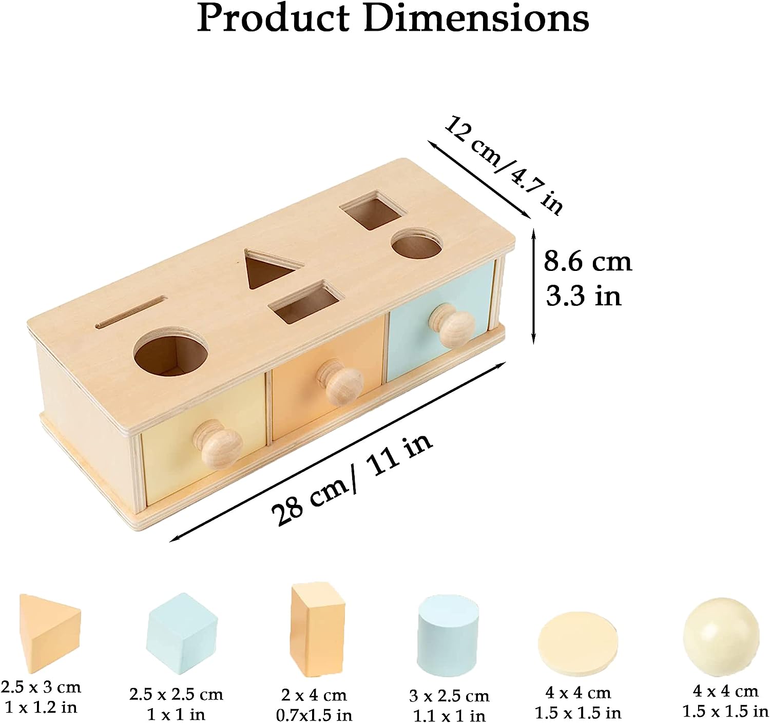 Shape Sorter and Object Permanence Montessori Box - 002 - Default Title - Odeez | Educational Toys Pakistan 