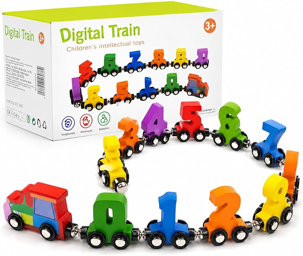 Colorful Wooden Number Digital Train Toy - 852