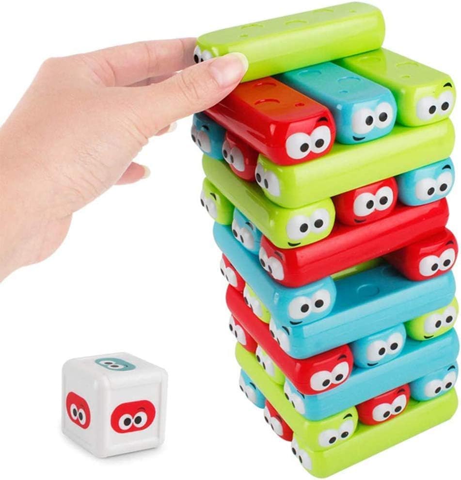 Monster Stacking Block Balance Game with Dice – 30 Piece Educational Family Toy - 146