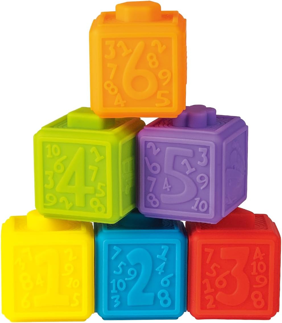 Educational Soft Number and Sensory Blocks – 6 Pieces