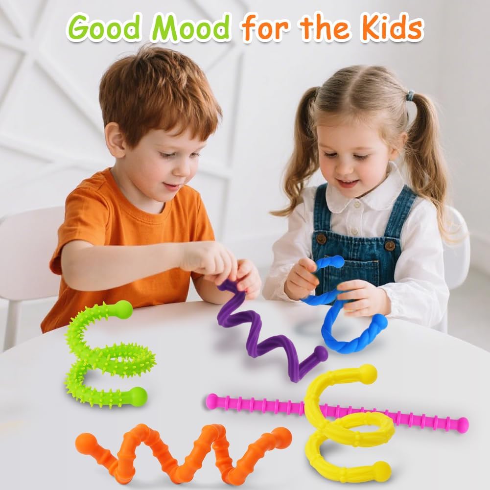 Silicone Sensory Sticks with Reversible Textures 6 piece - 255