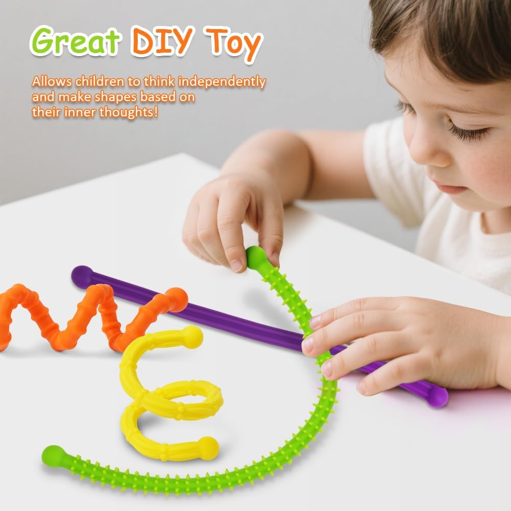 Silicone Sensory Sticks with Reversible Textures 6 piece - 255