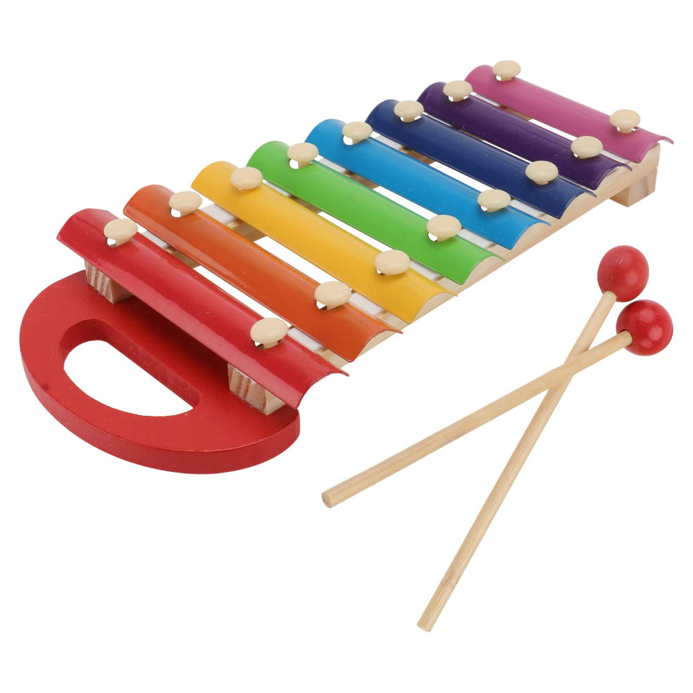 8 Tone Colorful Wooden Hand Knock Xylophone - Default Title - Odeez | Educational Toys Pakistan 