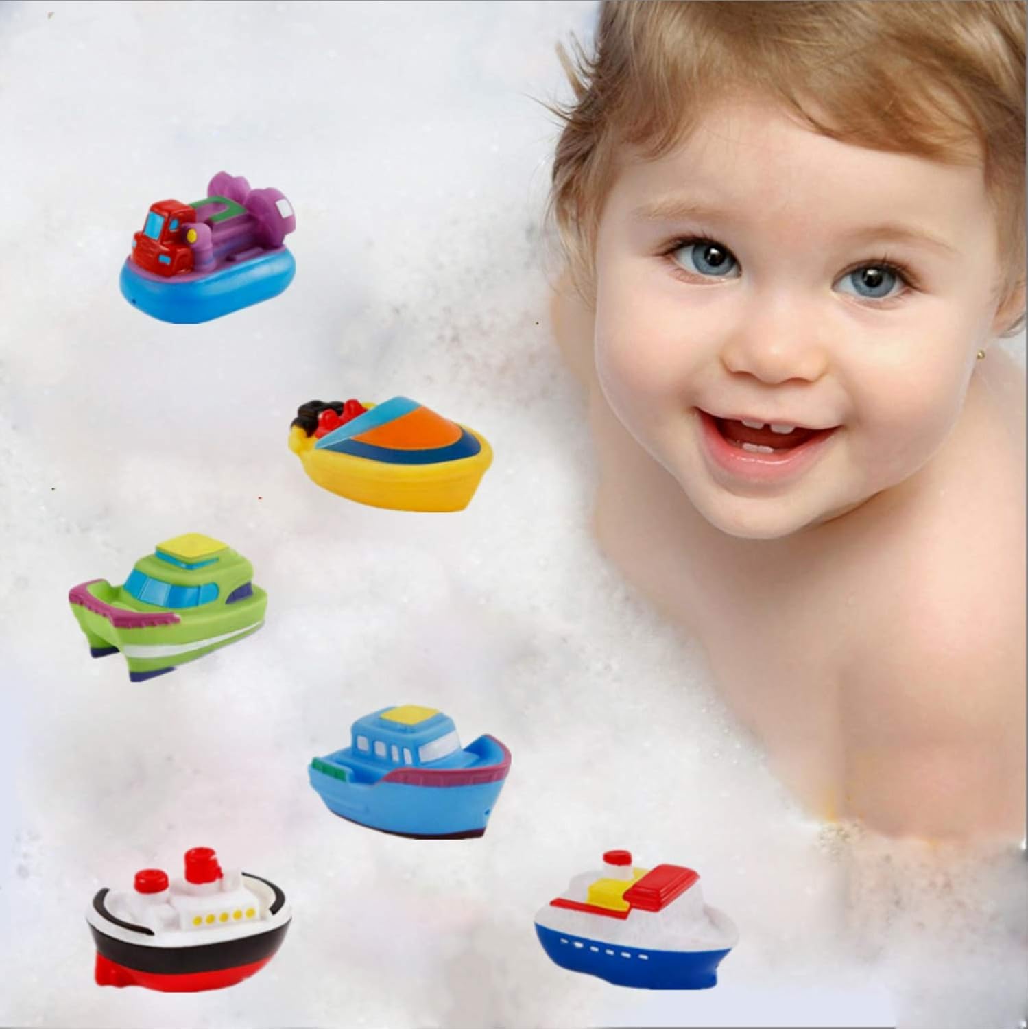 Pack of 6 Ship Soft chu Chu Baby Bath Toy - 257 - Default Title - Odeez | Educational Toys Pakistan 