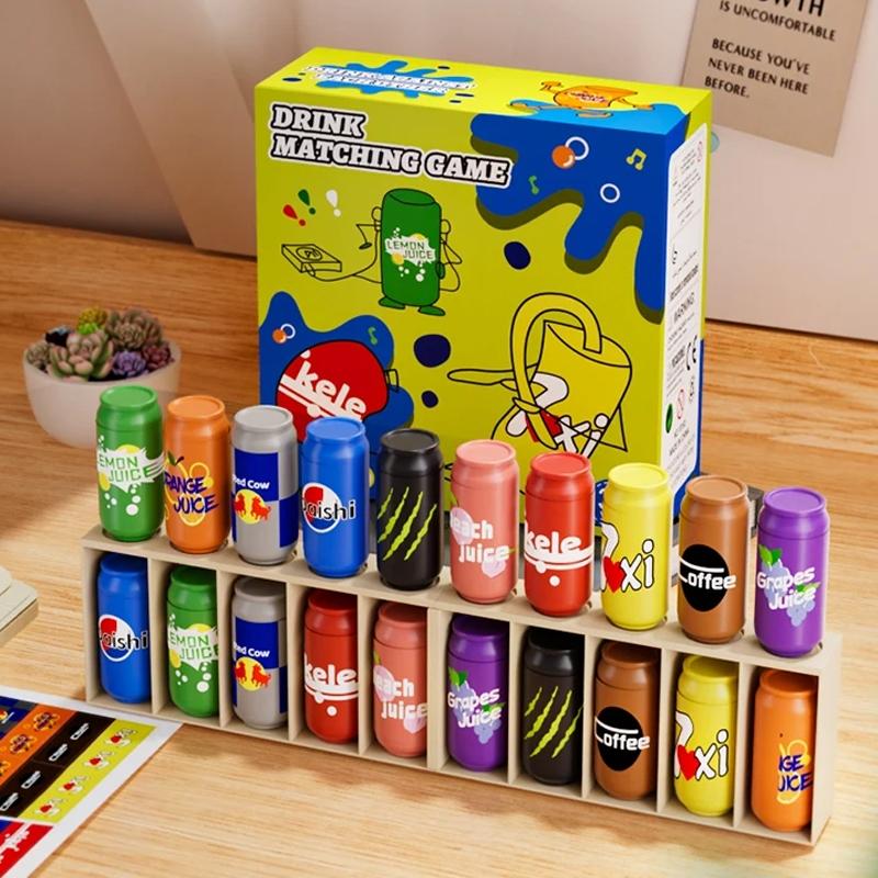 Guess the Drink Bottle Matching Family Game