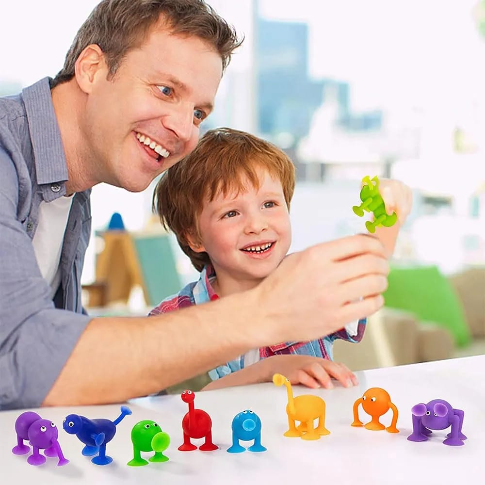 Cute Aliens Silicone Suction Cups Sensory 10 Pieces - 005 - Default Title - Odeez | Educational Toys Pakistan 
