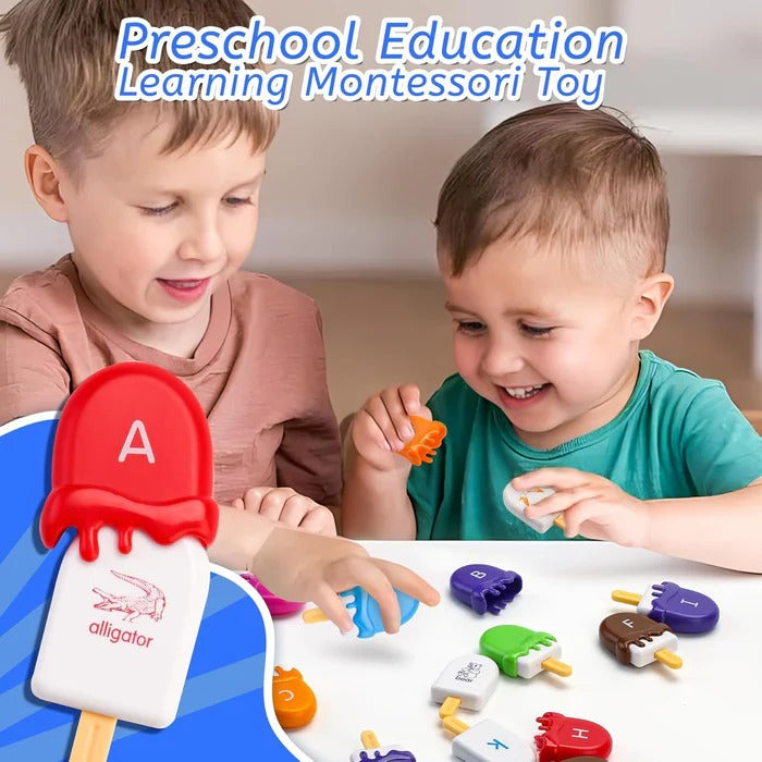 Ice Cream Letter Matching and Color Sorting for Toddler 26 pieces - 856