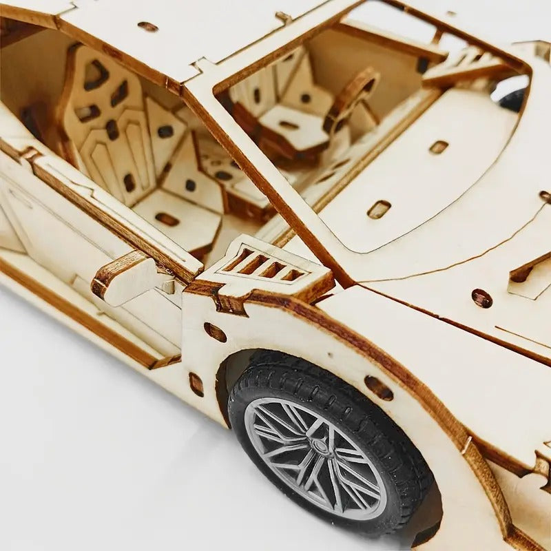 3D Wooden Mechanical Lamborghini Pull Back 114 Piece - 805