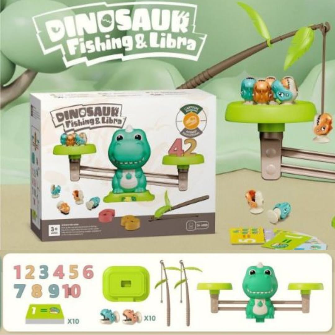 Dinosaur Balancing and Catching Mental Maths Learning Kit - 29B - Default Title - Odeez | Educational Toys Pakistan 
