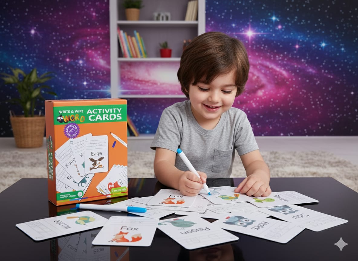 ABC, 123 and Word Write and Wipe Activities Card - 812