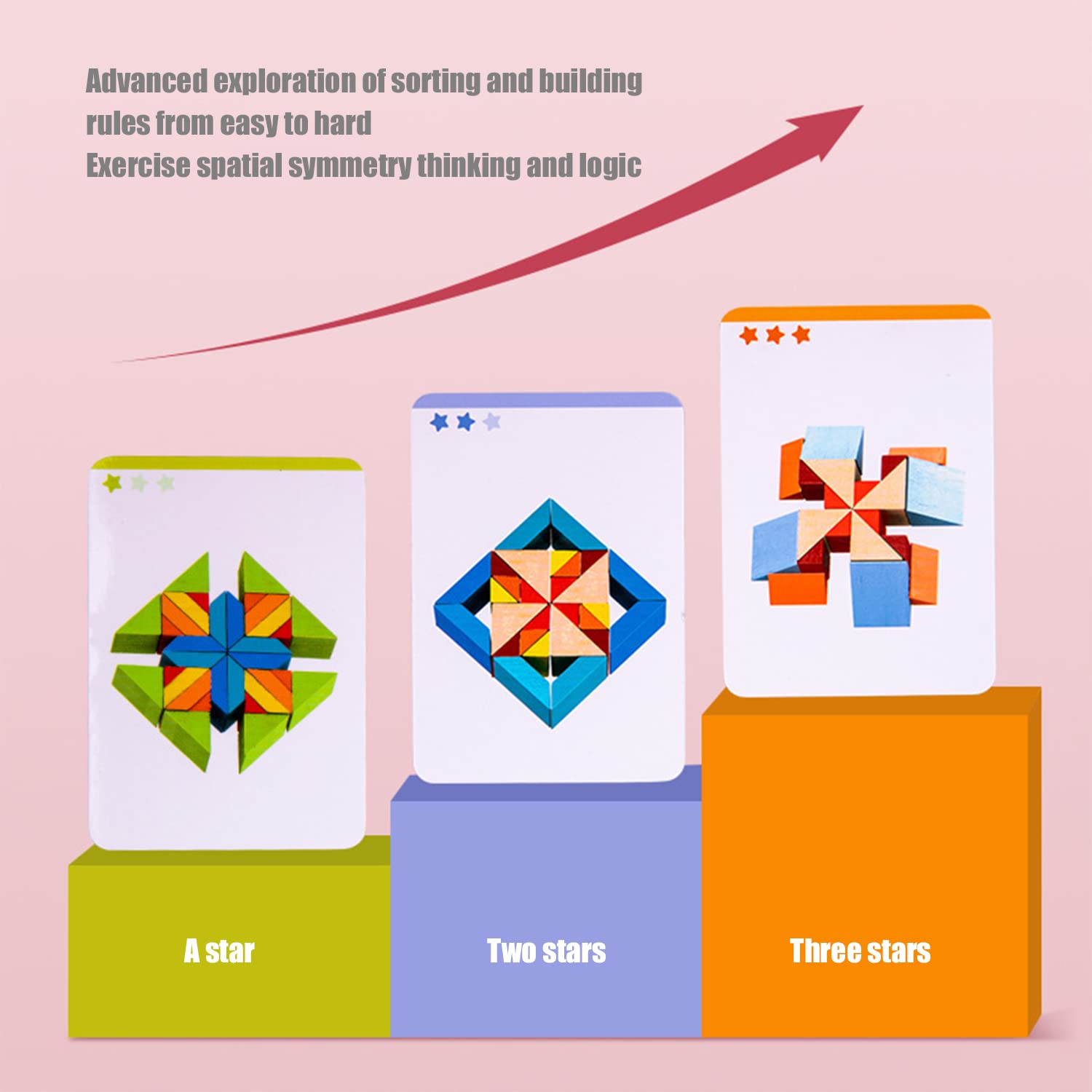 3D Wooden Geometrical Arranging Mind Puzzle Challenge - 178 - Default Title - Odeez | Educational Toys Pakistan 