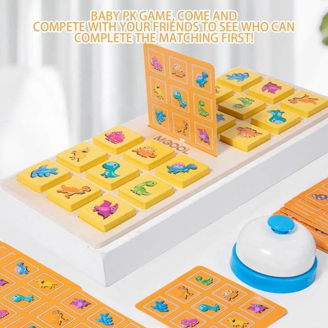 Interactive Dinosaur and Number Matching Bell Game - 2 Players - Default Title - Odeez | Educational Toys Pakistan 