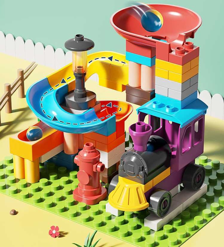 DIY Interesting Train Slideway Building Blocks 77 pieces - 692