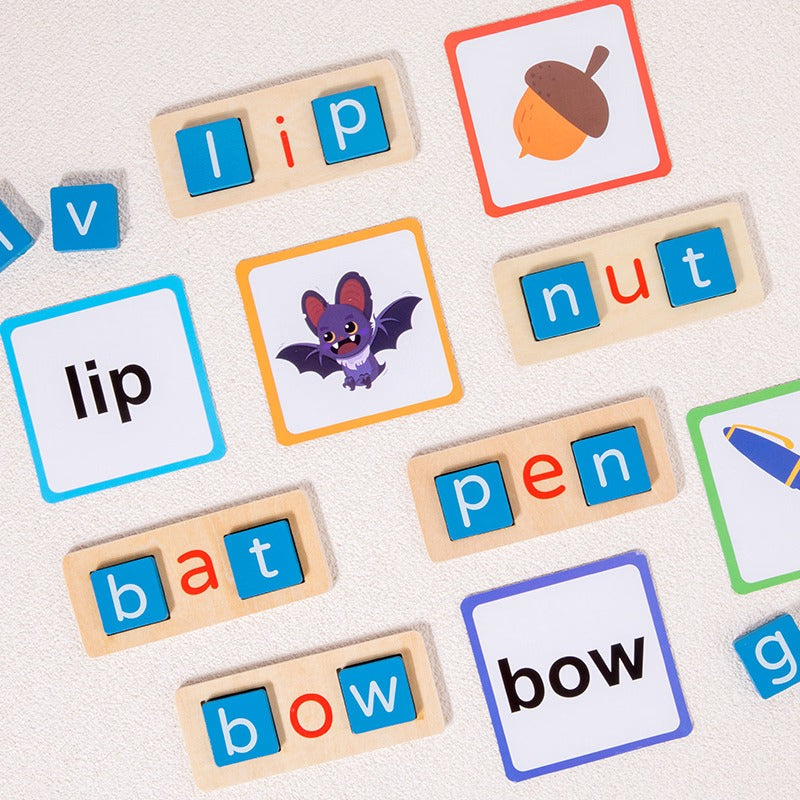 Sight Words Flash Cards Kindergarten Wooden Reading Blocks - 979
