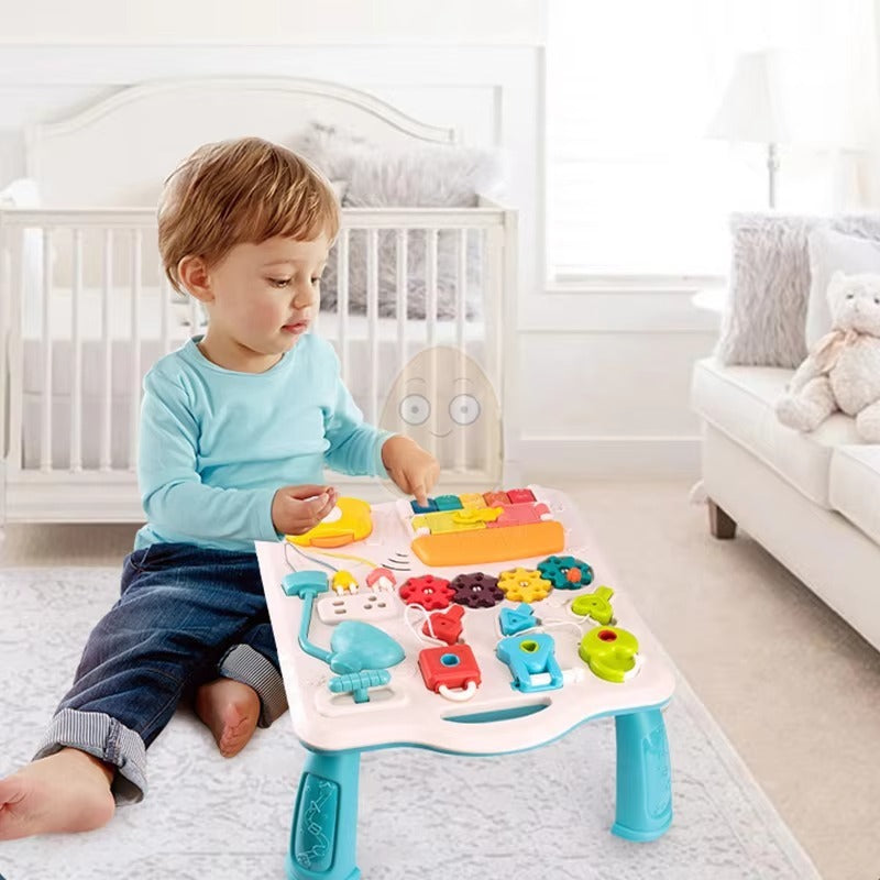 Multifunctional Busy Board Activity Learning Table for Toddlers - 017