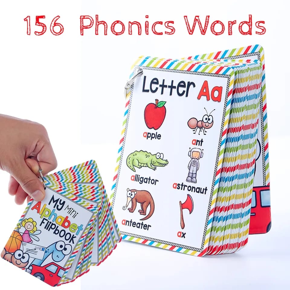 My Mini Alphabet with Phonics Learning Flipbook 27pcs - Default Title - Odeez | Educational Toys Pakistan 