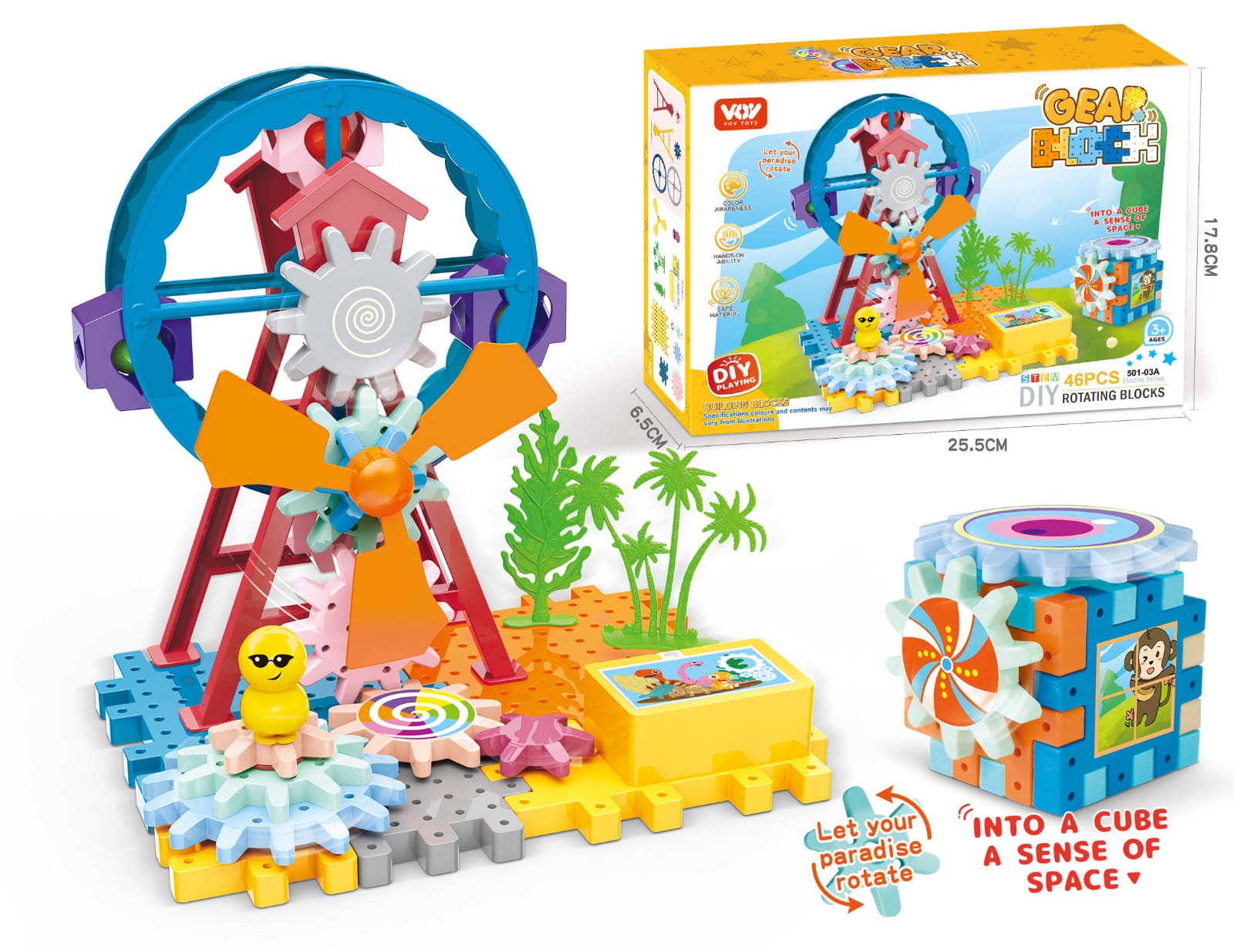 Electric Ferris Wheel Gear Blocks 46 pieces - 04A